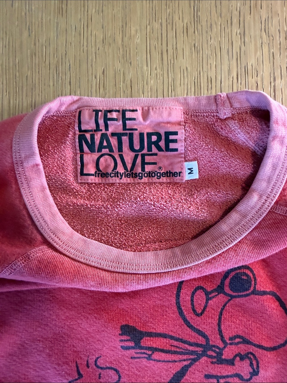 FREECITY x Peanuts Snoopy Sweatshirt – “Basic Goodness” – Pink – Size M - Picture 2 of 4